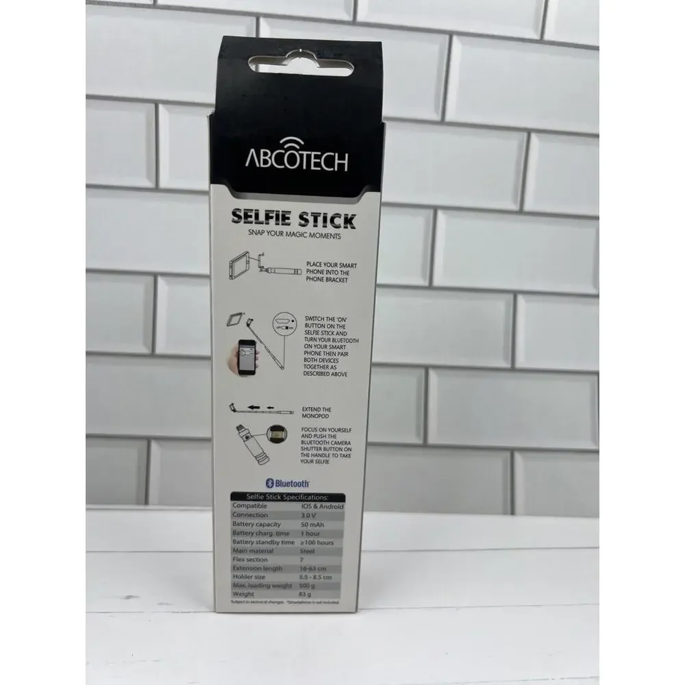 ABCotech Bluetooth Selfie Sticks New, Never Used